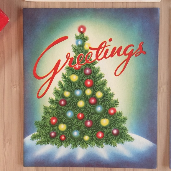 50s Lithograph Christmas Cards - Picture 3 of 7